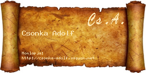 Csonka Adolf névjegykártya